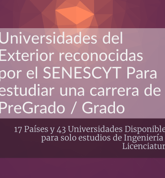 Universidades Extranjeras Reconocidas por el SENESCYT