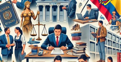 Abogado en Ecuador trabajando en diferentes áreas del derecho, desde lo corporativo hasta lo penal.