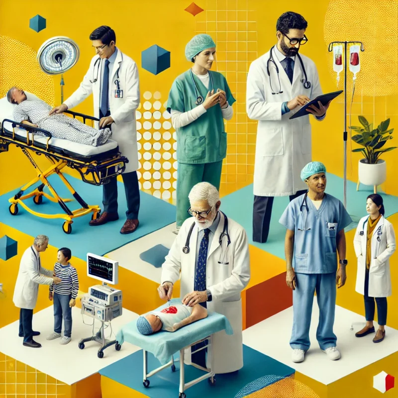 Profesionales de la salud en Ecuador atendiendo en las especialidades médicas más solicitadas.