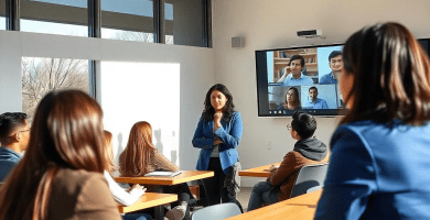 Clase semipresencial del Magíster en Psicología Clínica UISEK